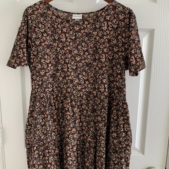 Ava & Viv Women's Plus Floral Print Dress, Size X - Picture 2 of 11